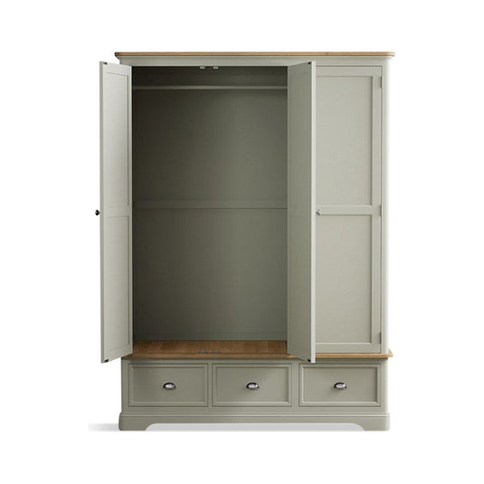 Ashton Soft Green Painted Triple Wardrobe