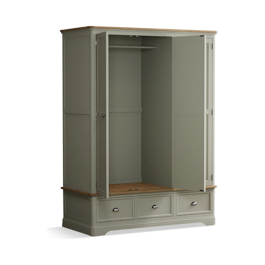 Ashton Soft Green Painted Triple Wardrobe
