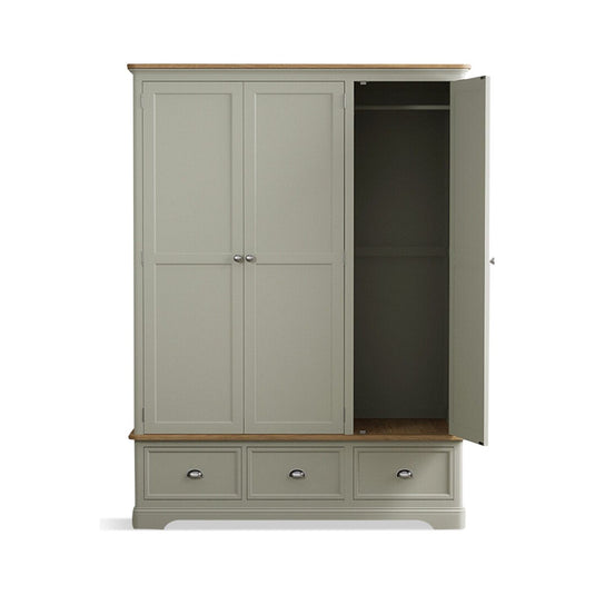 Ashton Soft Green Painted Triple Wardrobe