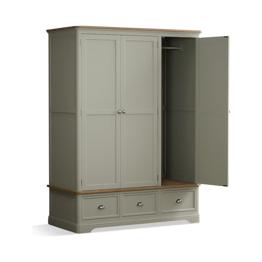 Ashton Soft Green Painted Triple Wardrobe