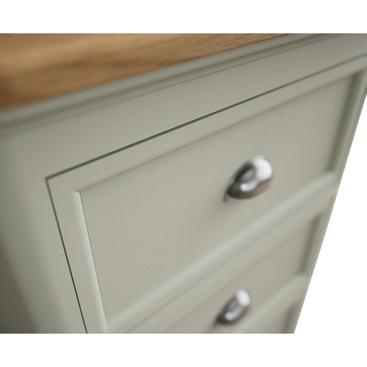 Ashton Soft Green Painted 5 Drawer Tallboy