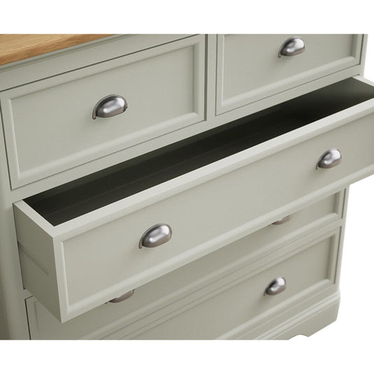 Ashton Soft Green Painted 2 Over 3 Chest of Drawers