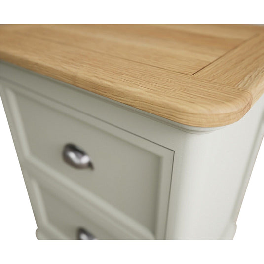Ashton Soft Green Painted 2 Drawer Bedside Chest