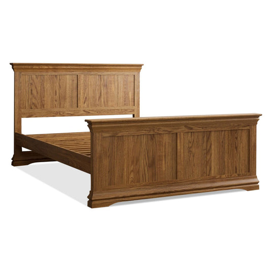Hulbury Rustic Solid Oak Double Bed
