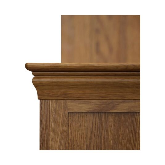 Hulbury Rustic Solid Oak Double Bed