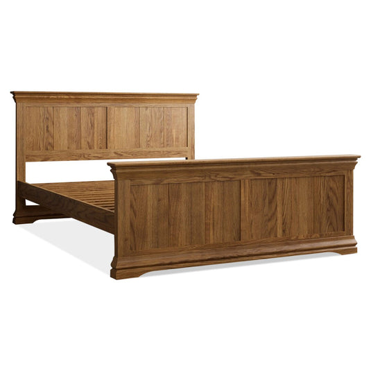 Hulbury Rustic Solid Oak King Size Bed