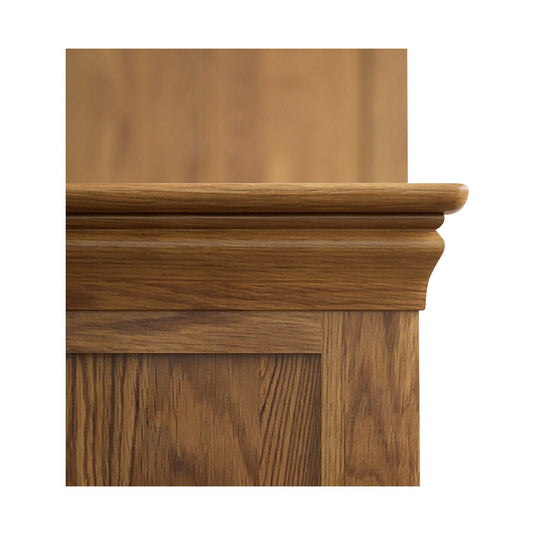 Hulbury Rustic Solid Oak King Size Bed