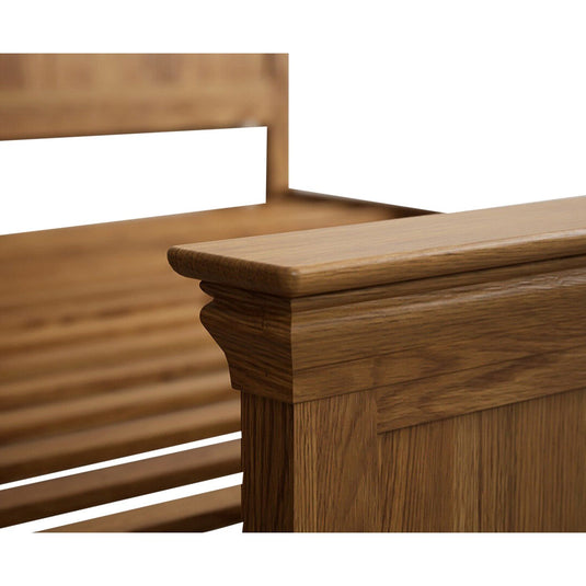 Hulbury Rustic Solid Oak King Size Bed