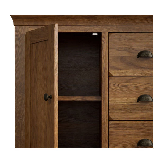 Hulbury Rustic Solid Oak Hallway Sideboard