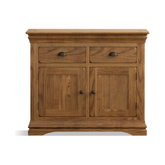 Hulbury Rustic Solid Oak Small Sideboard
