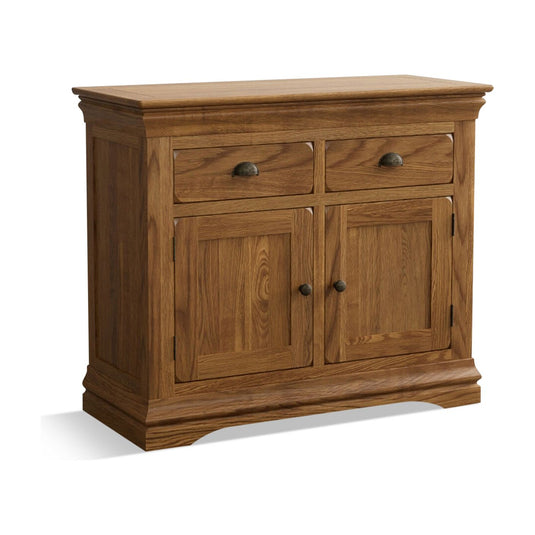 Hulbury Rustic Solid Oak Small Sideboard