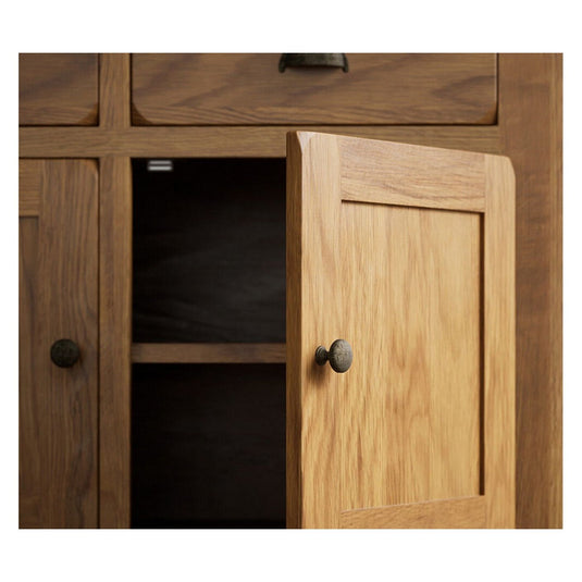 Hulbury Rustic Solid Oak Small Dresser