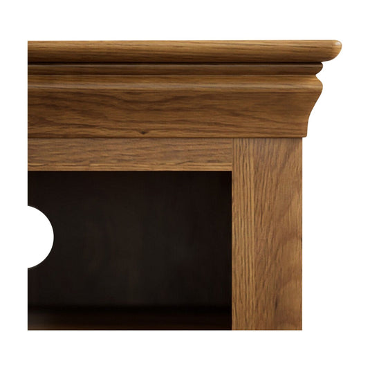 Hulbury Rustic Solid Oak Small TV Unit