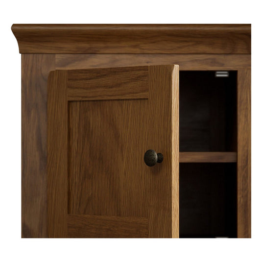 Hulbury Rustic Solid Oak Small TV Unit