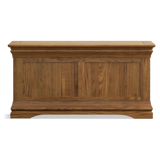 Hulbury Rustic Solid Oak Blanket Box