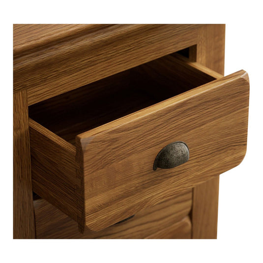 Hulbury Rustic Solid Oak Dressing Table Set