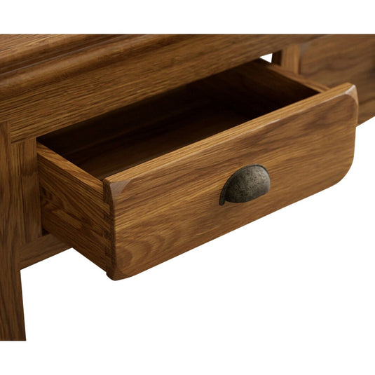 Hulbury Rustic Solid Oak Console Table