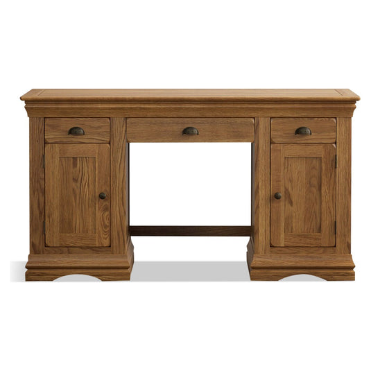 Hulbury Rustic Solid Oak Desk