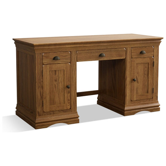 Hulbury Rustic Solid Oak Desk