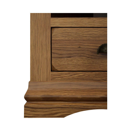 Hulbury Rustic Solid Oak Corner TV Unit