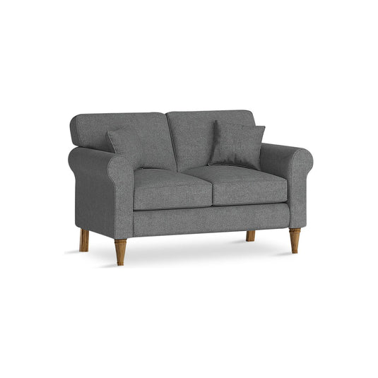Devonshire Charcoal Grey Fabric Two Seater Sofa