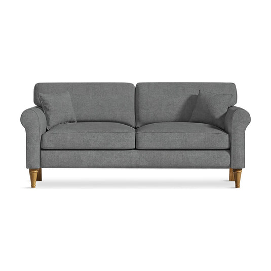 Devonshire Charcoal Grey Fabric Three Seater Sofa