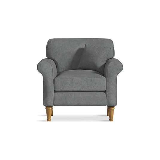 Devonshire Charcoal Grey Fabric Armchair