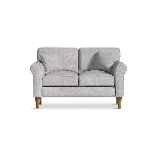 Devonshire Light Grey Fabric Two Seater Sofa