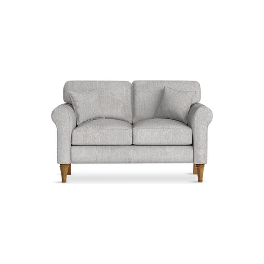Devonshire Light Grey Fabric Two Seater Sofa
