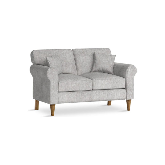Devonshire Light Grey Fabric Two Seater Sofa