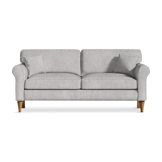 Devonshire Light Grey Fabric Three Seater Sofa
