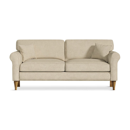 Devonshire Cream Fabric Three Seater Sofa