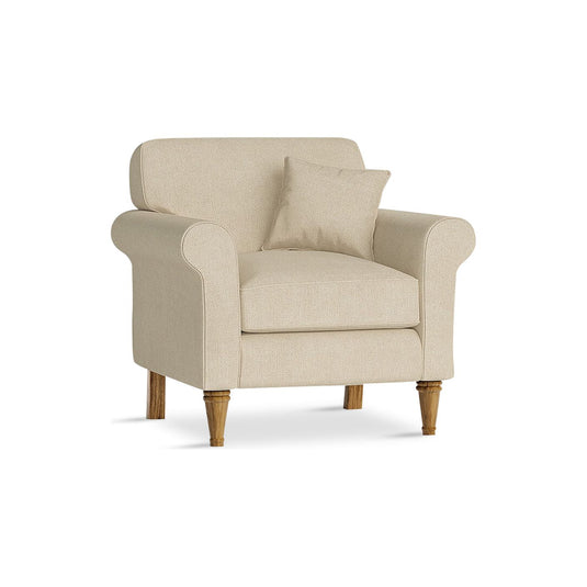 Devonshire Cream Fabric Armchair