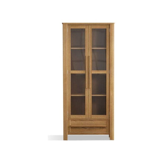Walsham Solid Oak Glazed Display Cabinet