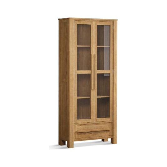 Walsham Solid Oak Glazed Display Cabinet