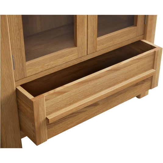 Walsham Solid Oak Glazed Display Cabinet