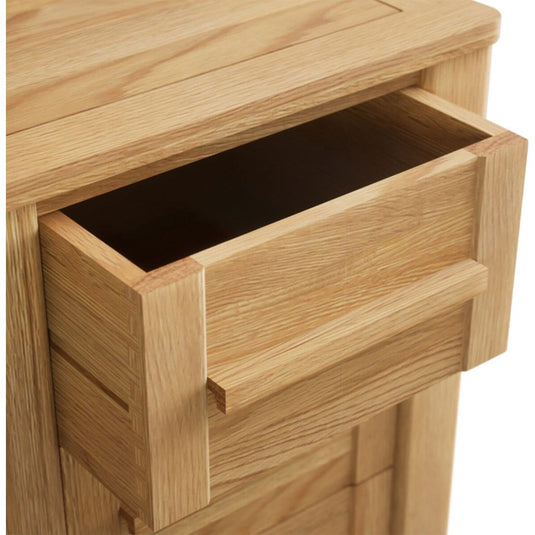 Walsham Solid Oak 5 Drawer Tallboy