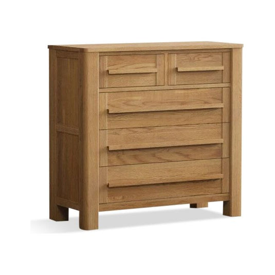 Walsham Solid Oak 2 Over 3 Chest of drawers
