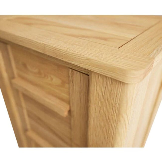 Solid Oak 2 Drawer Bedside Chest