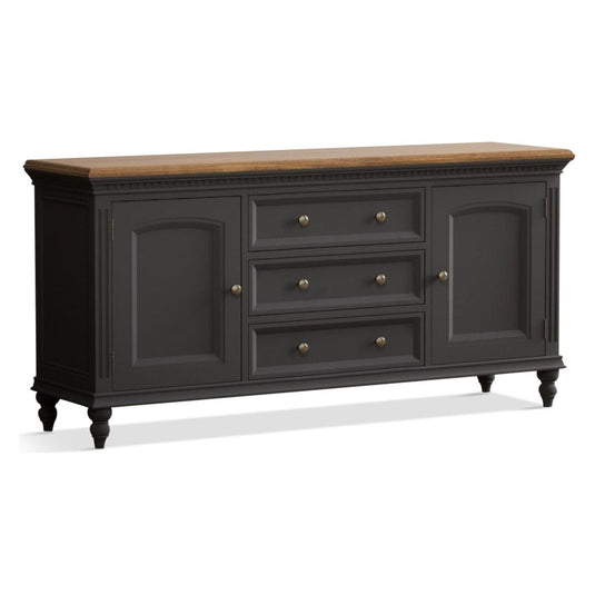 Philippe Oak and Charcoal Grey Painted Extra Large Sideboard
