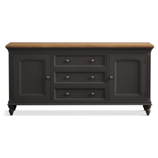 Philippe Oak and Charcoal Grey Painted Extra Large Sideboard