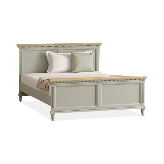 Phillipe Oak and Soft Green Painted King Size Bed