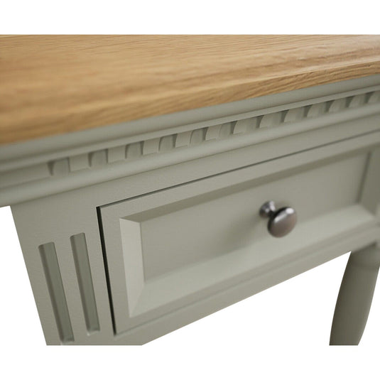 Phillipe Oak and Soft Green Painted Bedside Table