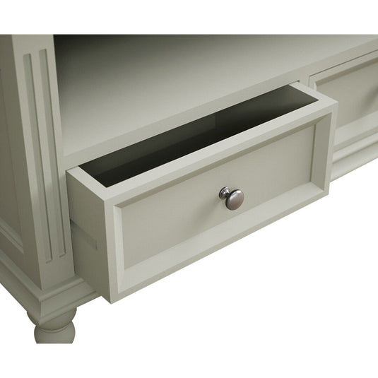 Phillipe Oak and Soft Green Painted Corner TV Cabinet