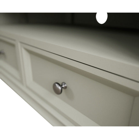 Phillipe Oak and Soft Green Painted Corner TV Cabinet