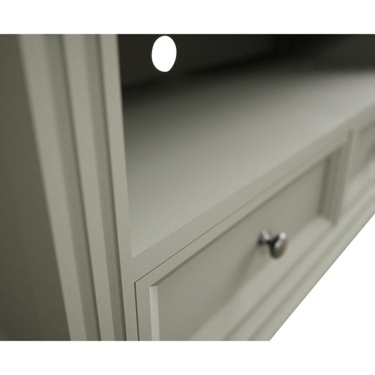 Phillipe Oak and Soft Green Painted Small TV Cabinet