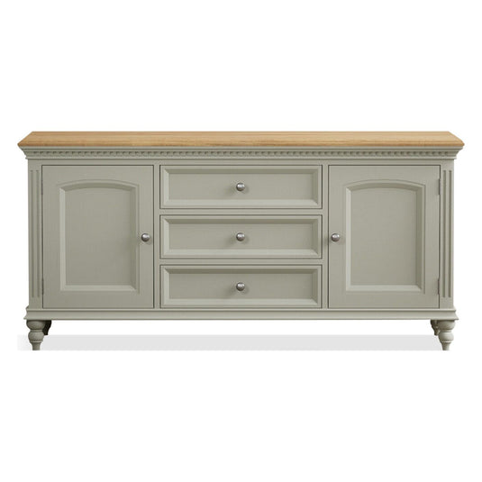 Phillipe Oak and Soft Green Painted Extra Large Sideboard