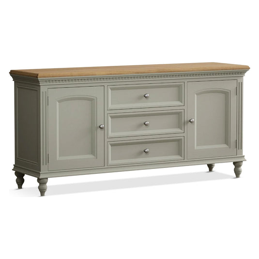 Phillipe Oak and Soft Green Painted Extra Large Sideboard