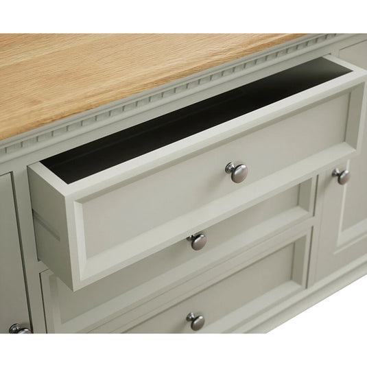 Phillipe Oak and Soft Green Painted Extra Large Sideboard