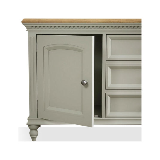 Phillipe Oak and Soft Green Painted Extra Large Sideboard